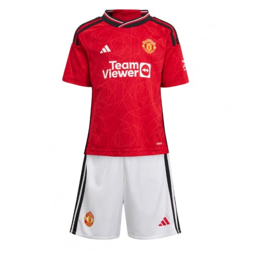Manchester United Domaci Dres za djecu 2023-24 Kratak Rukav (+ Kratke hlače)